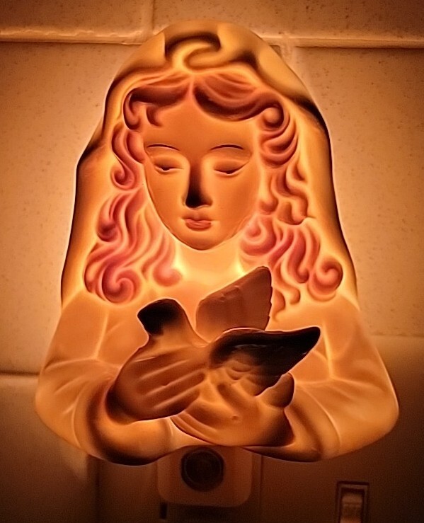 Vintage House of Lloyd Madonna Virgin Mary Night Light Lamp