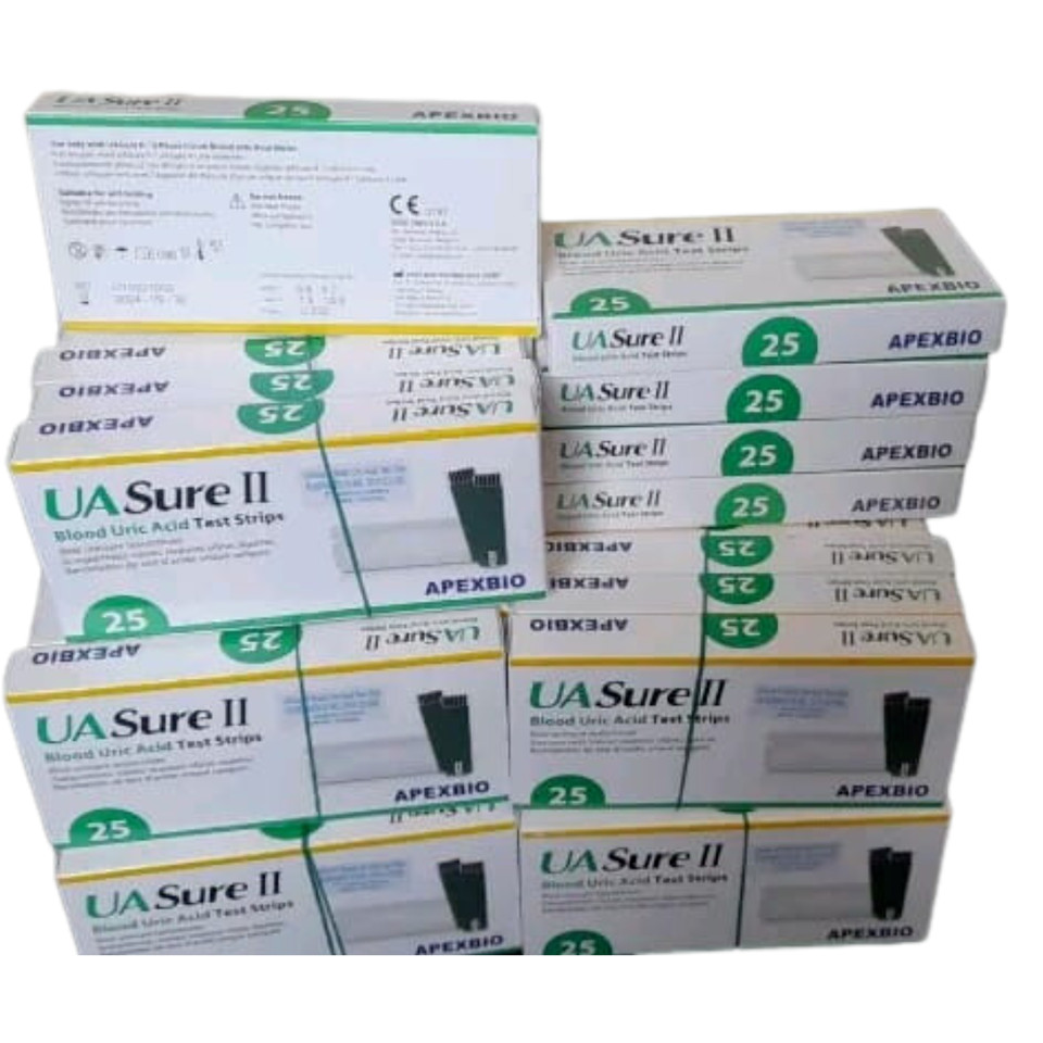 2 Box UASure II Uric Acid Test Strips Original UA Sure Box of 25 Free Shipping