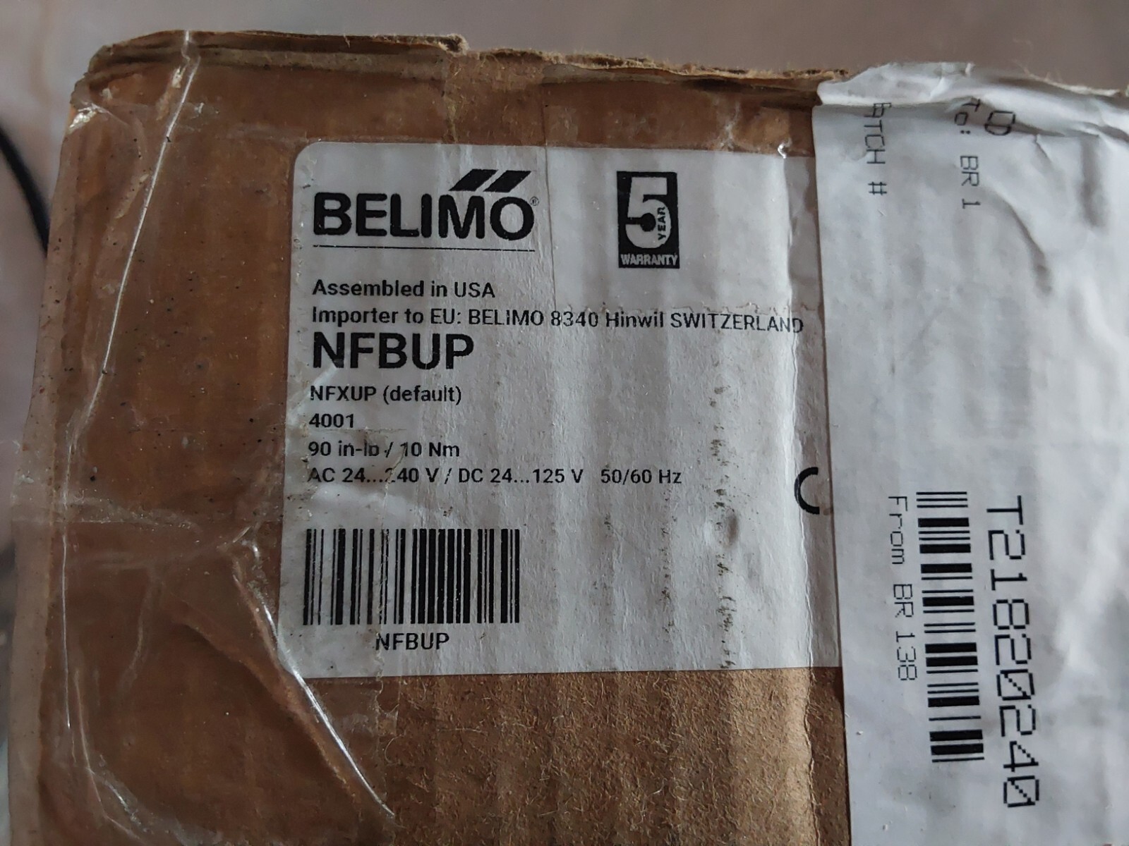 BELIMO ACTUATOR NFBUP