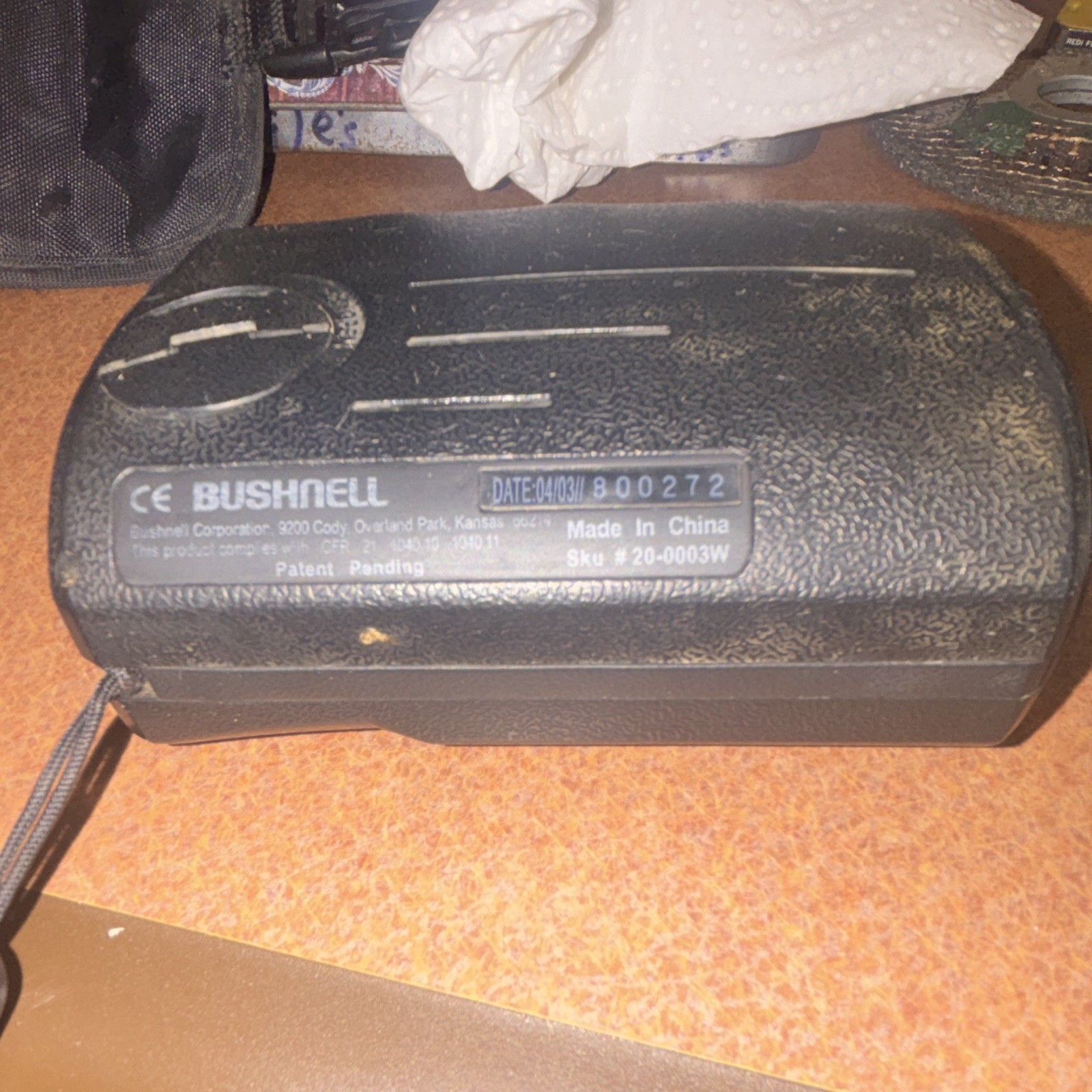 Bushnell Yardage Pro Golf Rangefinder Waterproof Black w/ Carry Case