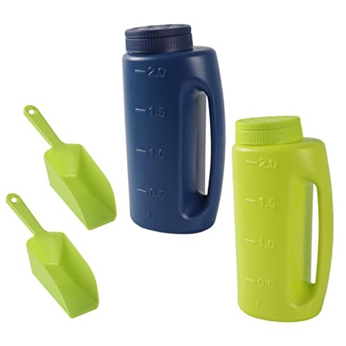 (2-Set) Multipurpose 2L Handheld Spreaders (Blue and Green) - Handheld Shakers