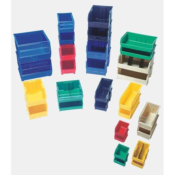 Quantum Storage Systems Qus235bl Hang & Stack Storage Bin, Polypropylene, Blue,