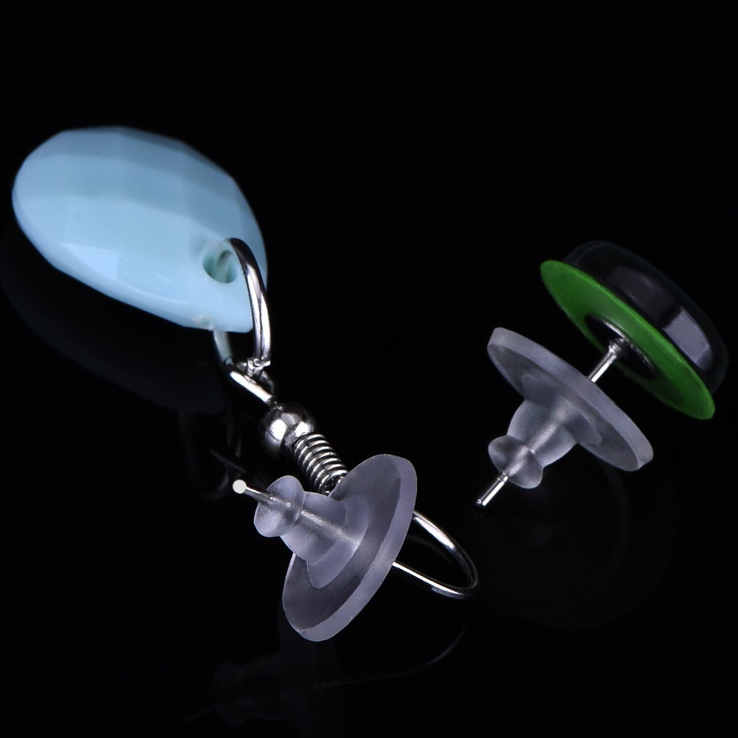 100 Clear Earring Backs - Soft Silicone Replacement Stoppers for Jewelry
