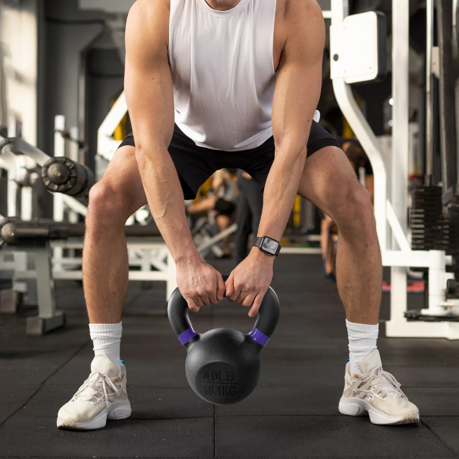 BalanceFrom Cast Iron Kettlebell, Single, 40 lbs