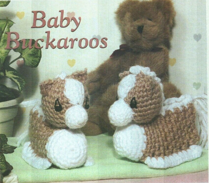 BABY BUCKAROOS HORSE BOOTIES 2 SIZES DIGEST SIZE CROCHET PATTERN INSTRUCTIONS