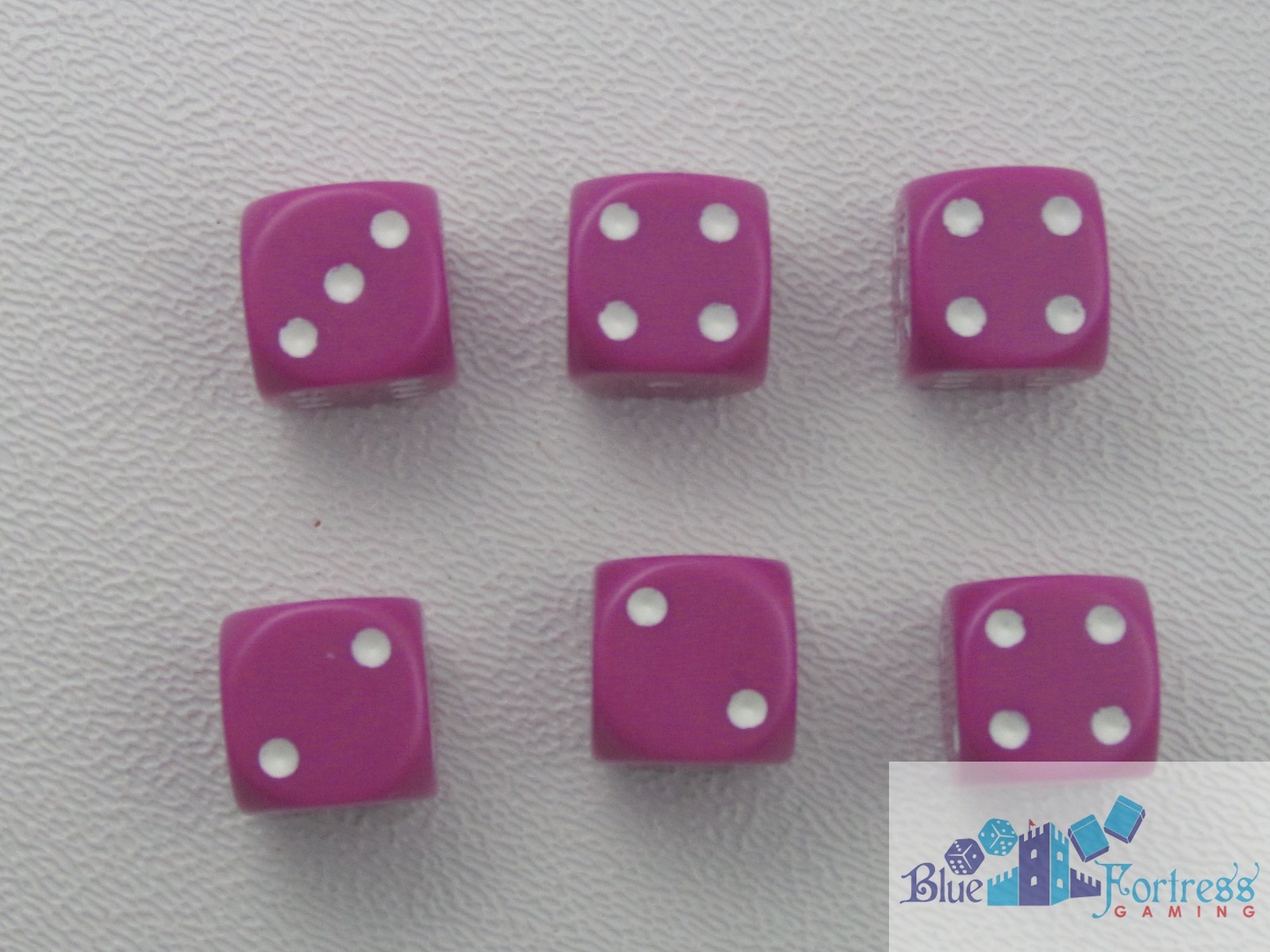 CHESSEX opaque 12mm SET OF 6 D6 LIGHT PURPLE-WHITE DICE MTG POKEMON