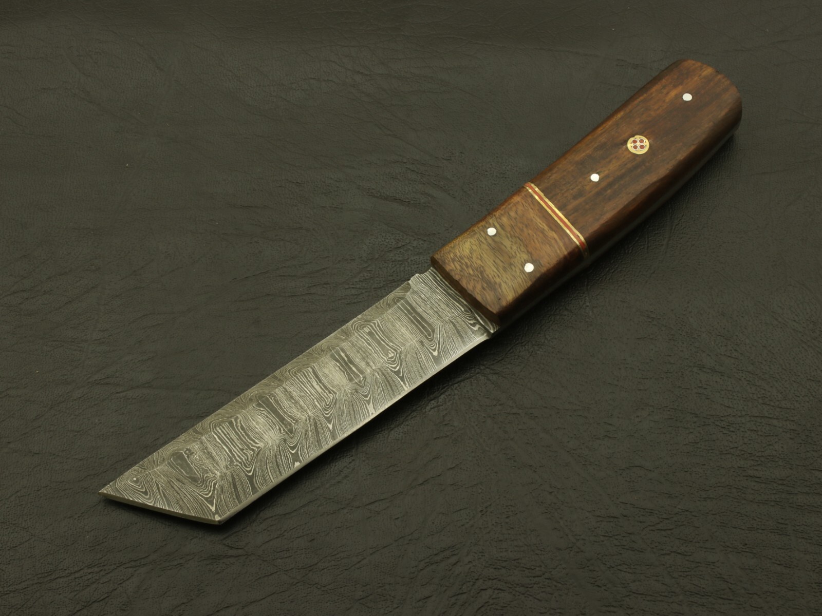 Damascus Tanto Knife Handmade Damascus Steel Hunting Knife Full Tang with Sheath