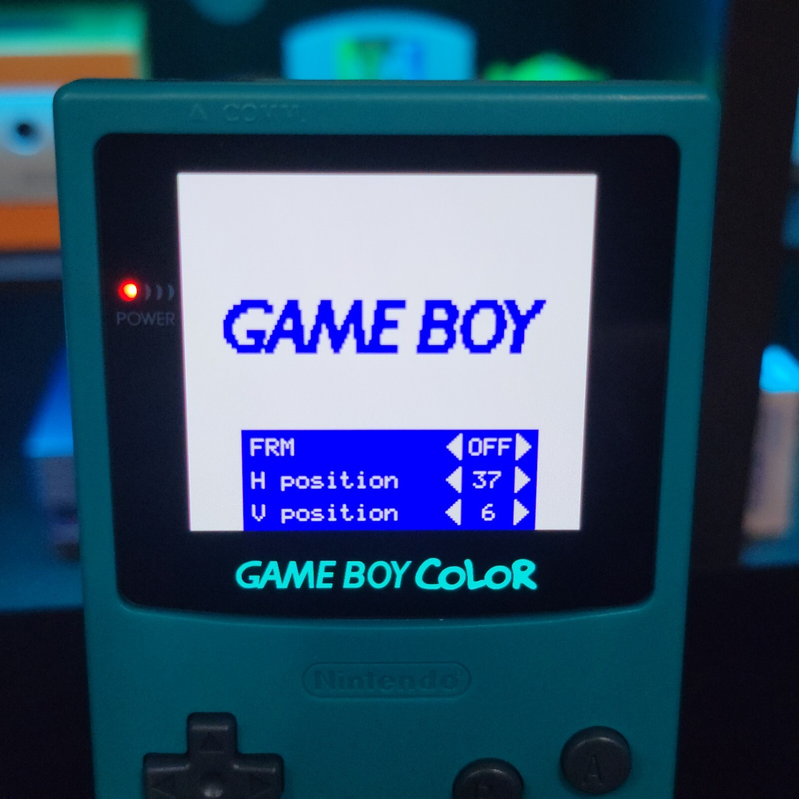 Teal Gameboy Color Console OLED Touch Screen GBC Game Boy