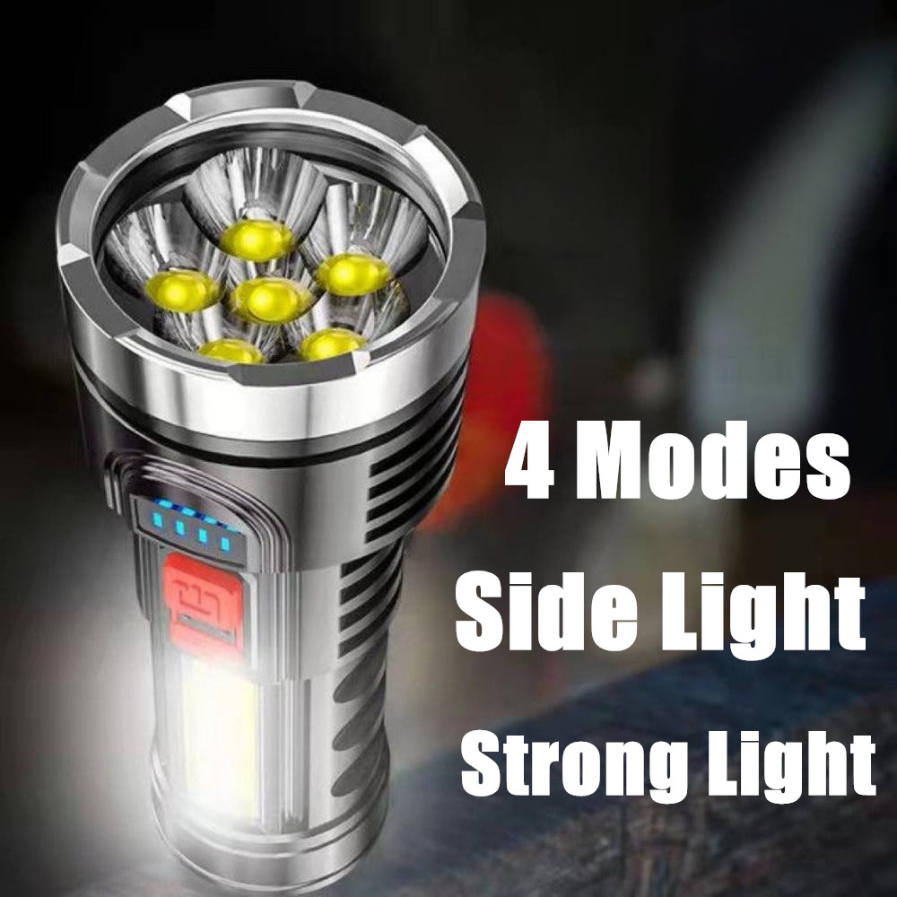 350000000 Lumen Super Bright LED Tactical Flashlight Rechargeable LED Work Torch