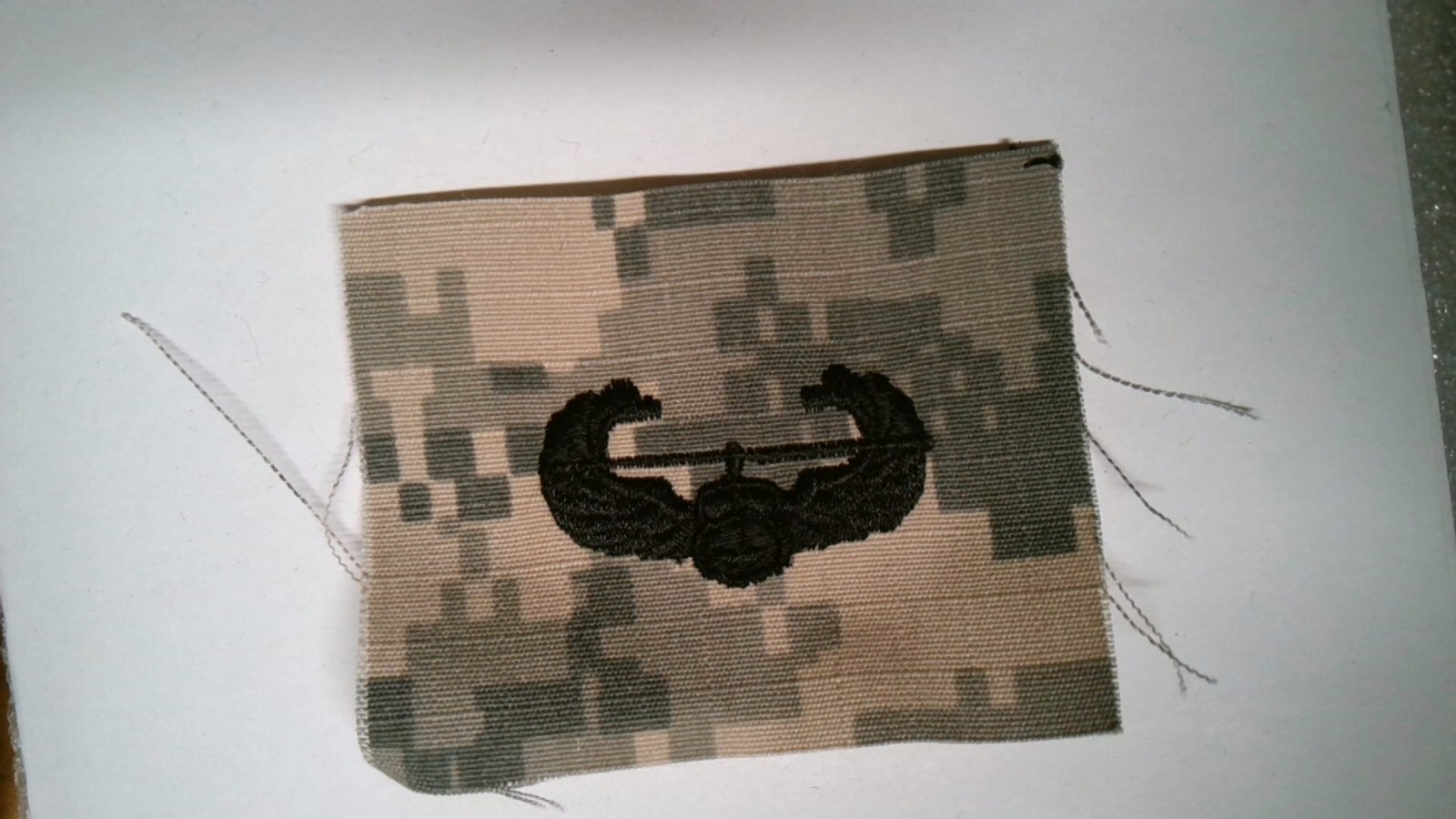 MILITARY PATCH SEW ON TAB DIGITAL ACU US ARMY AIR ASSAULT WINGS
