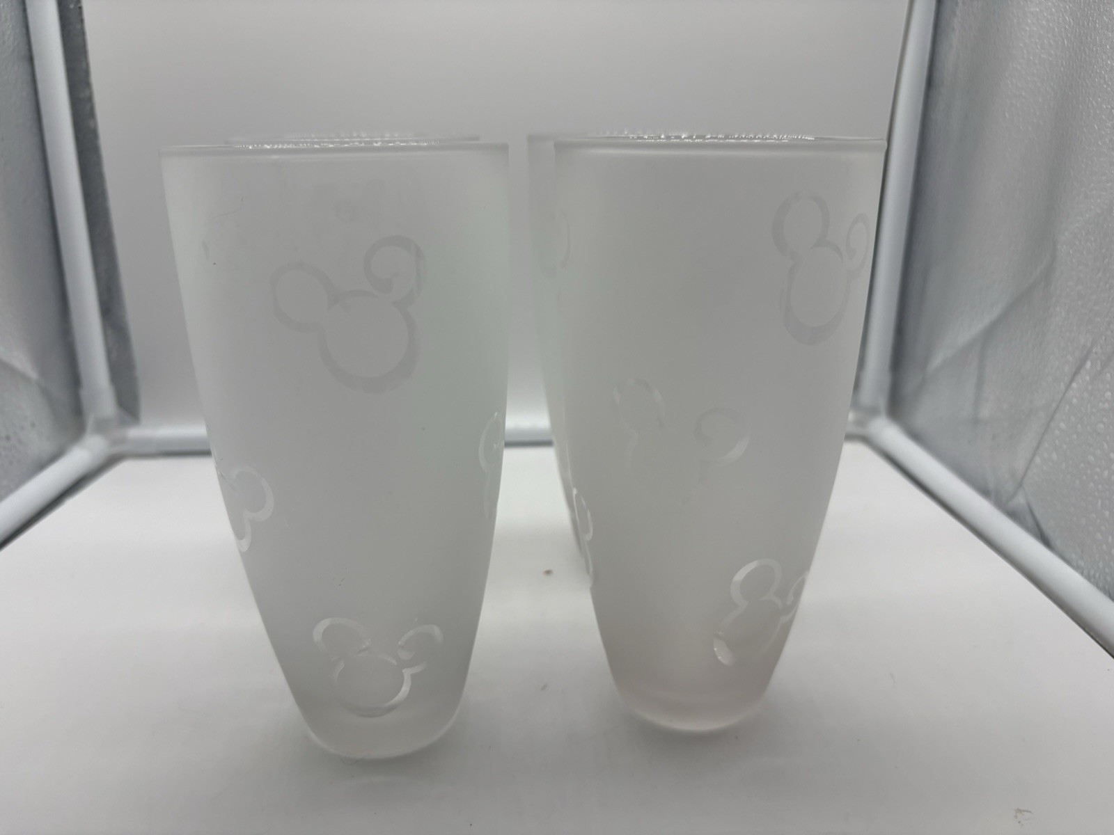 Frosted 7 Inch Mickey Mouse Tumbler Lot Of 4