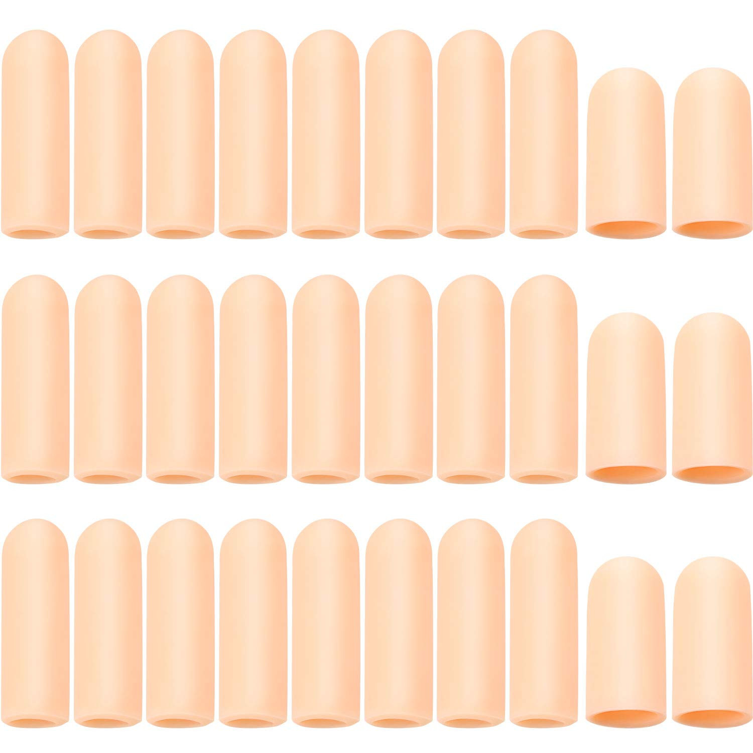 30 Pieces Gel Finger Protector Cots Silicone Cover Cap Sleeves for Finger Cracki