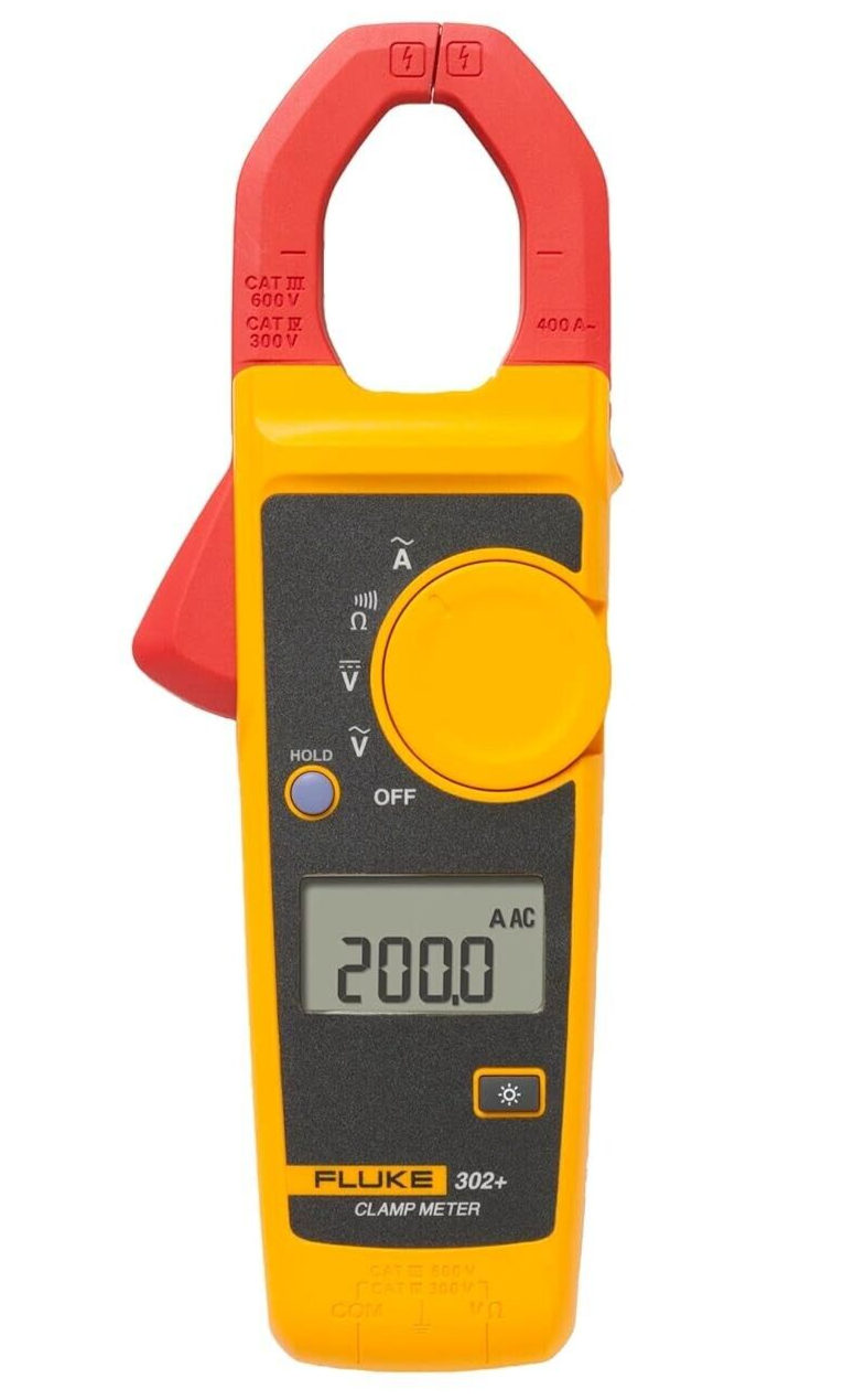 Fluke 302+ Plus AC400A Digital Clamp Meter Tester AC / DC Volt Amp Multimeter