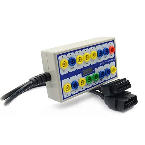 OBD 2 Breakout Box - OBD 2 Protocol Detector Tester Auto Car Tools white