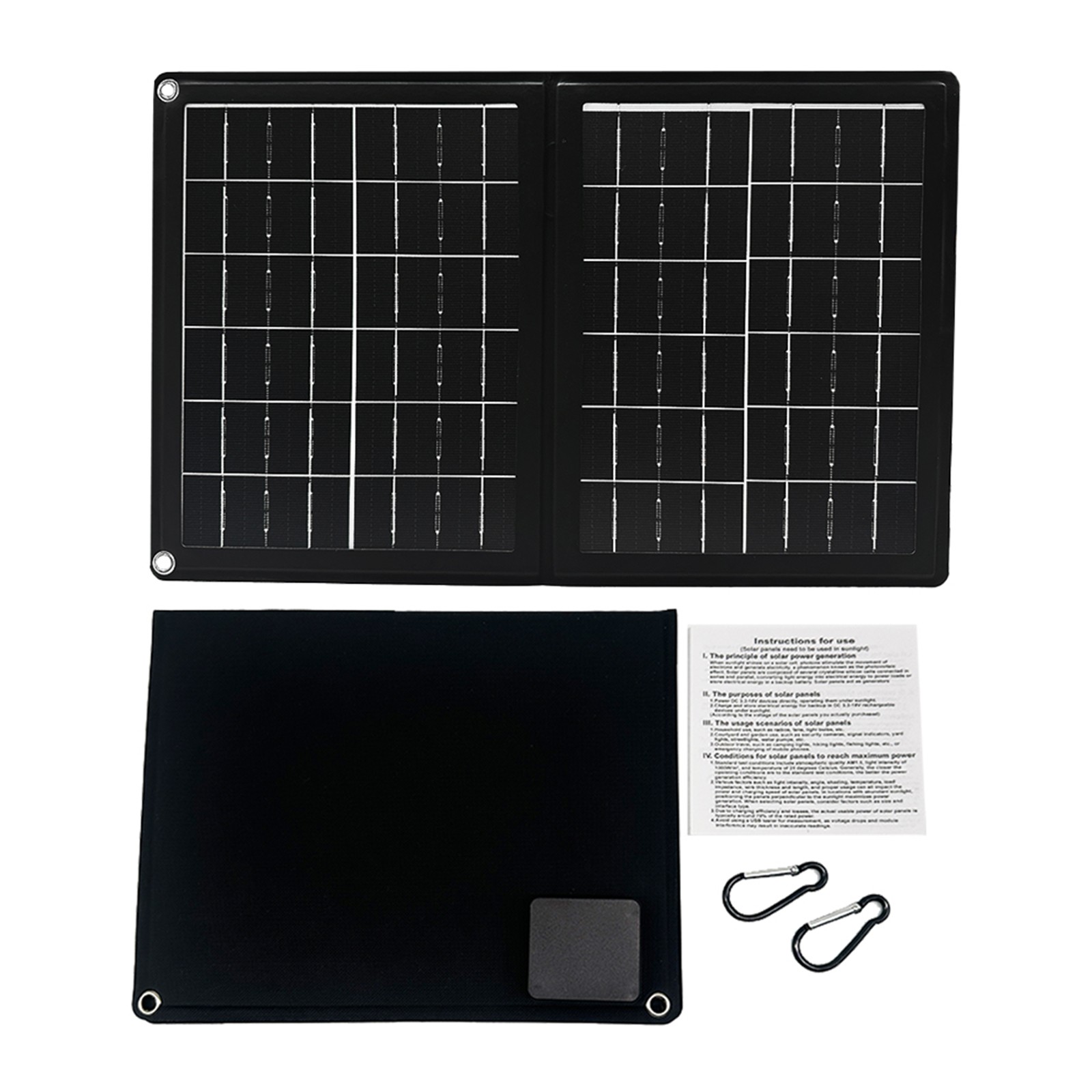 40W Folding Solar Panel USB 5V Output Waterproof Portable Solar Charger