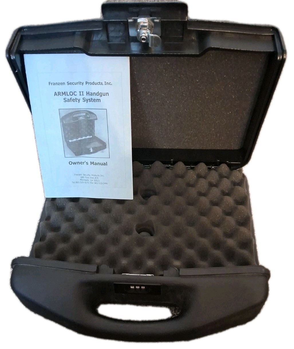 Franzen Security Products Armloc II Handgun case MISSING KEY Can Still Use Combo