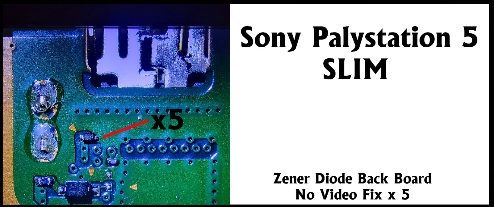 PS5 PlayStation 5 SLIM HDMI port DIODE BACK OF BOARD DIRECT REPLACEMENT x 5