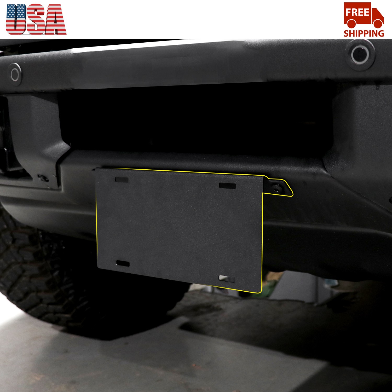 Front License Plate Licence Holder Base Bracket Panel For Ford Bronco 2021-2023