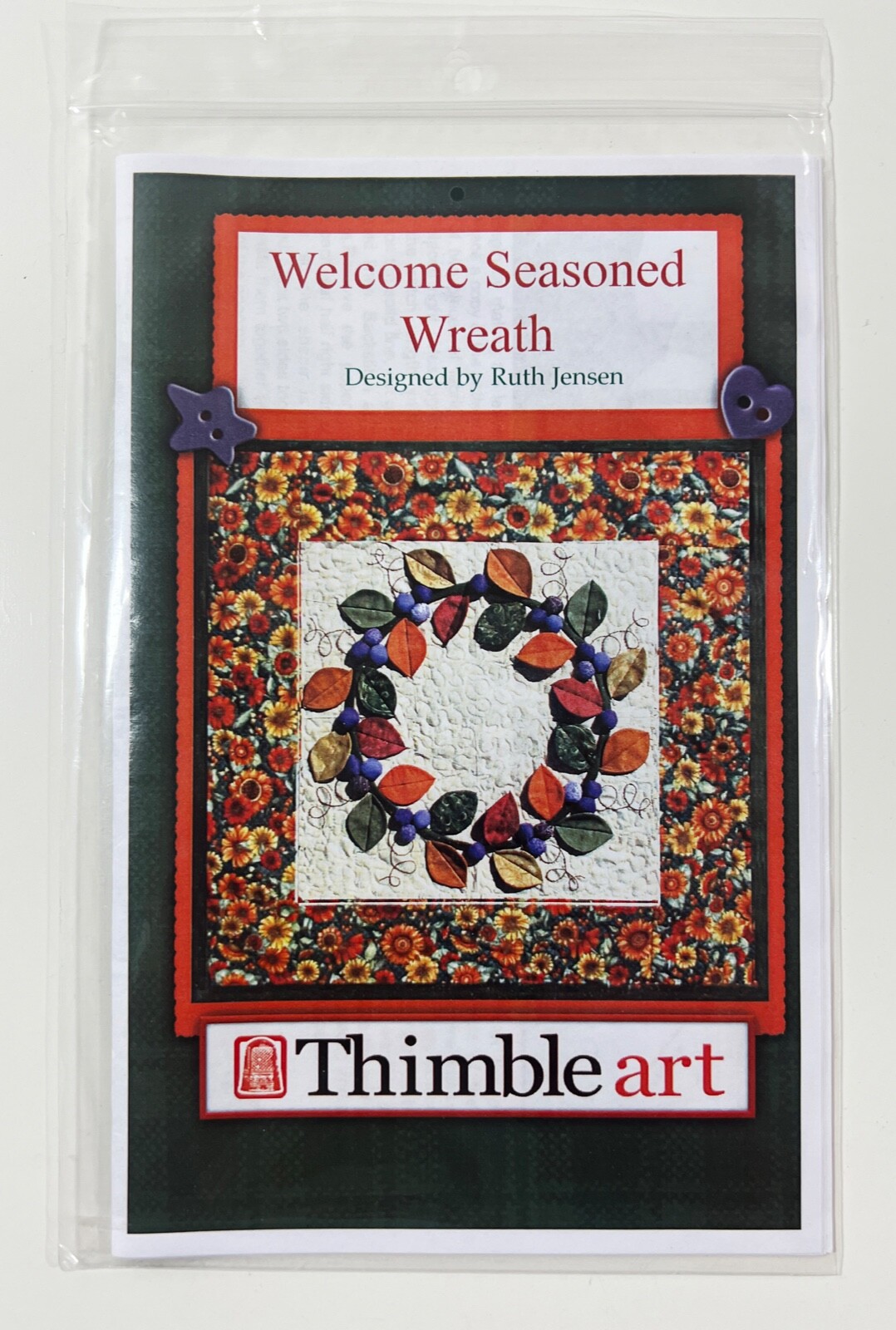 Quilt Patterns Thimble Art WELCOME WREATH (BRAND NEW)