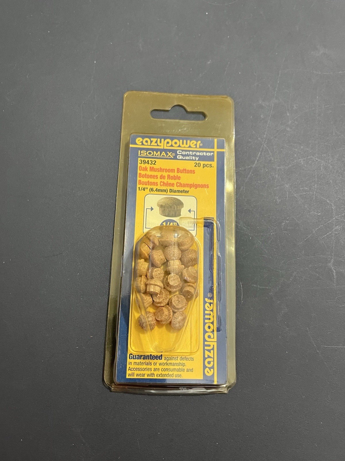 Dowel Plug, Mushroom, Oak, 1/4-In., 20-Pk.
