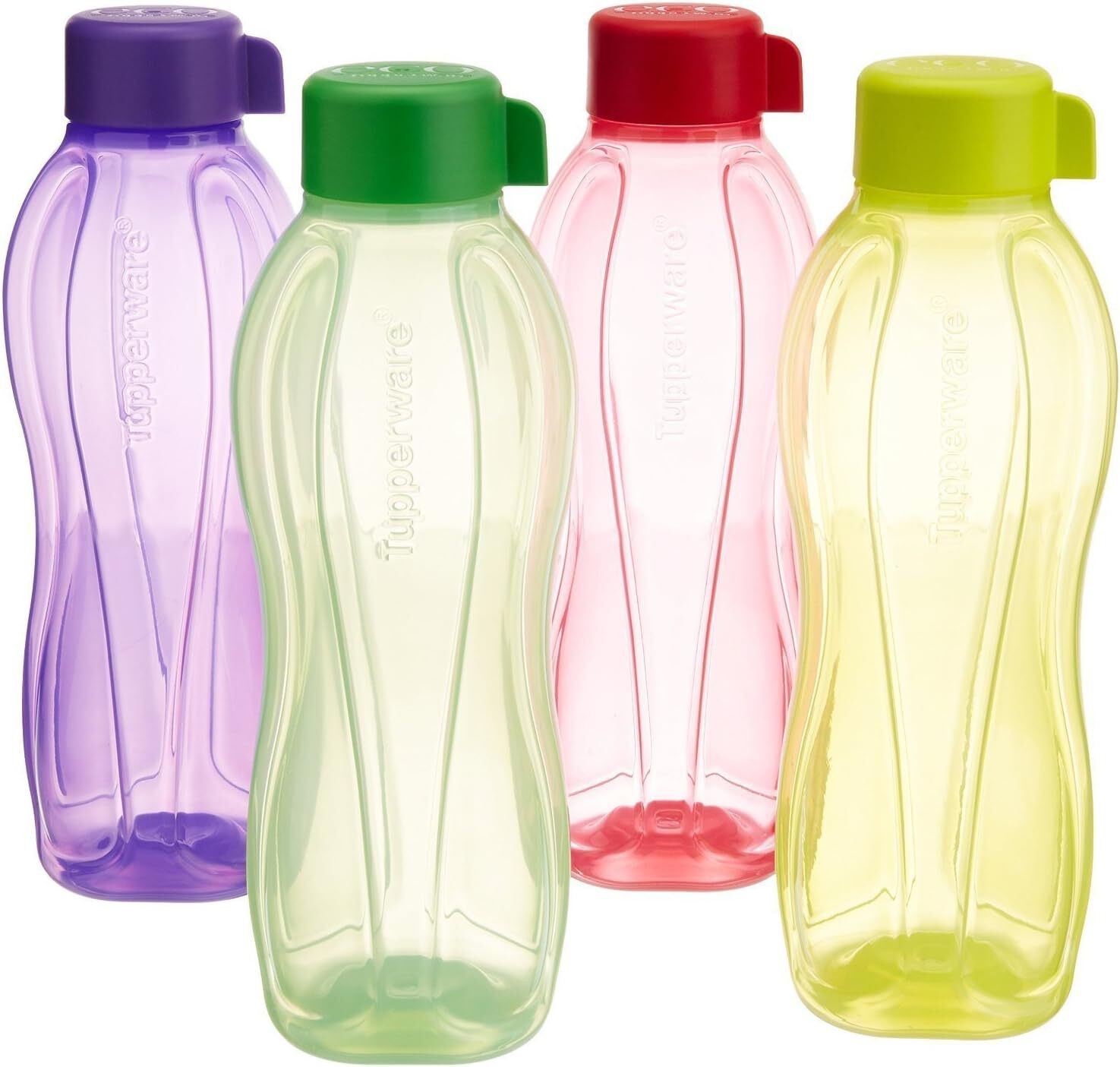 Tupperware Eco Sports Water Bottle Screw Top Round 500ml 4pcs