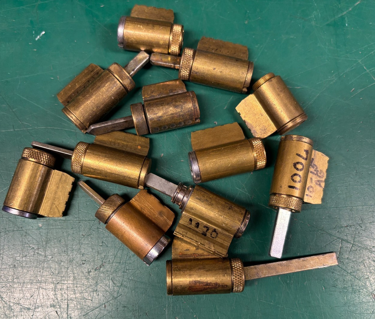 Lot of 12x KIK Lock Cylinders - NO KEYS - Locksport