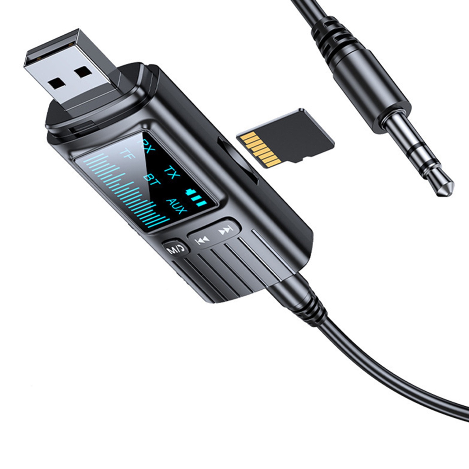 2 in 1 Wireless Bluetooth 5.4 Transmitter Receiver Adapter Audio 3.5mm Jack Aux