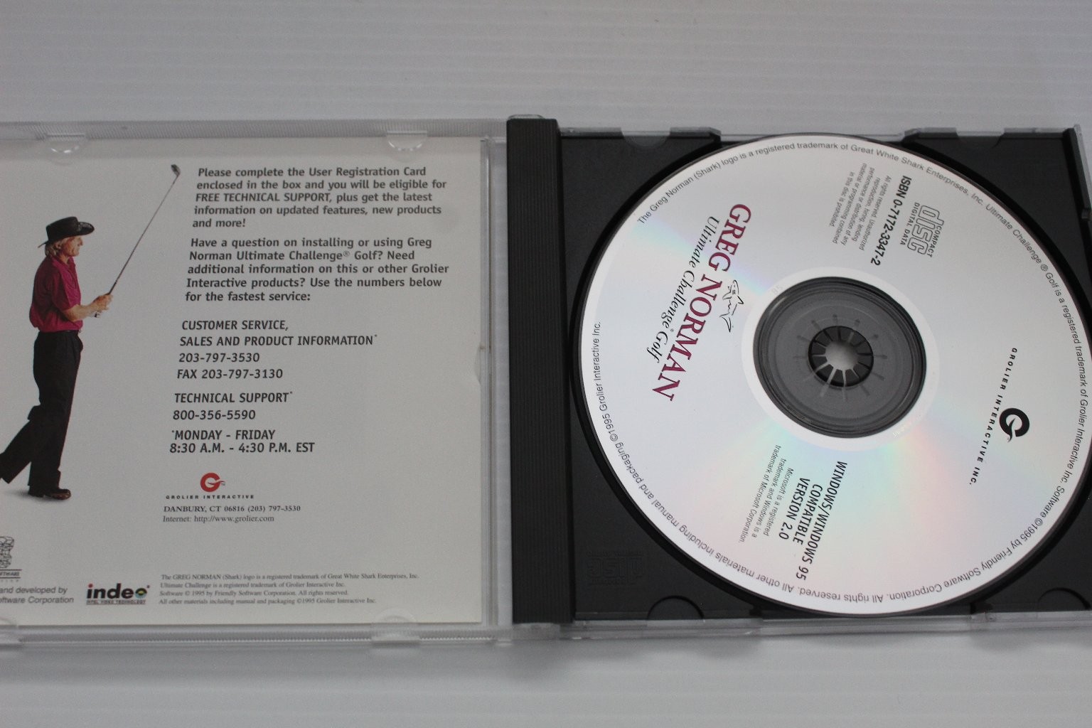 GREG NORMAN Ultimate Challenge Golf Software CD-ROM Windows 95 1995