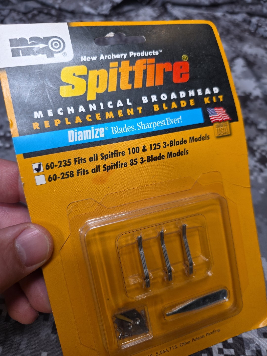 NAP SPITFIRE MECHANICAL BROADHEAD REPLACEMENT BLADE KIT 100 125 GRAIN 3 BLADE