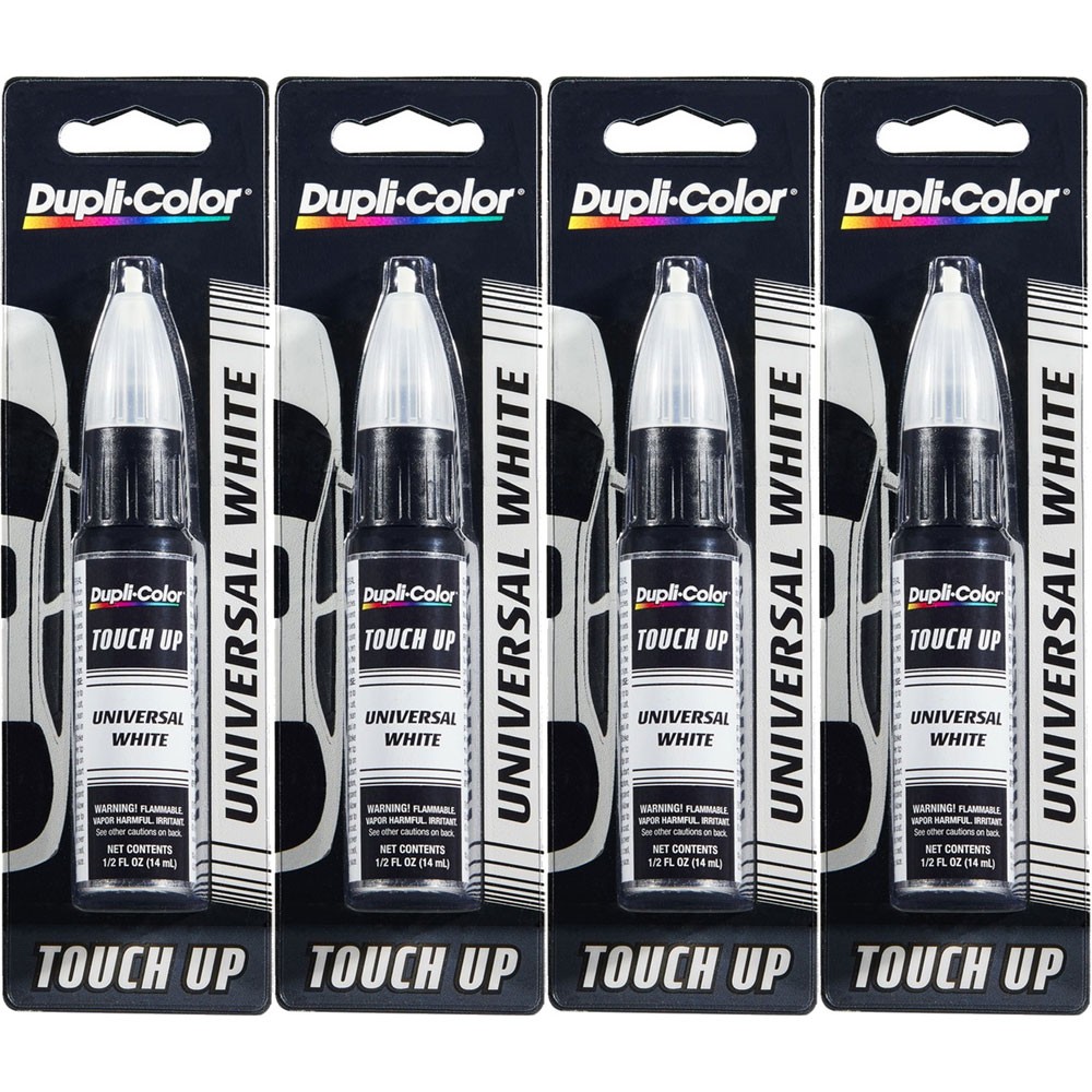 Duplicolor BUNX910 (4-Pack), Scratch Fix Touch Up Paint, White, 0.5 oz Brush-on