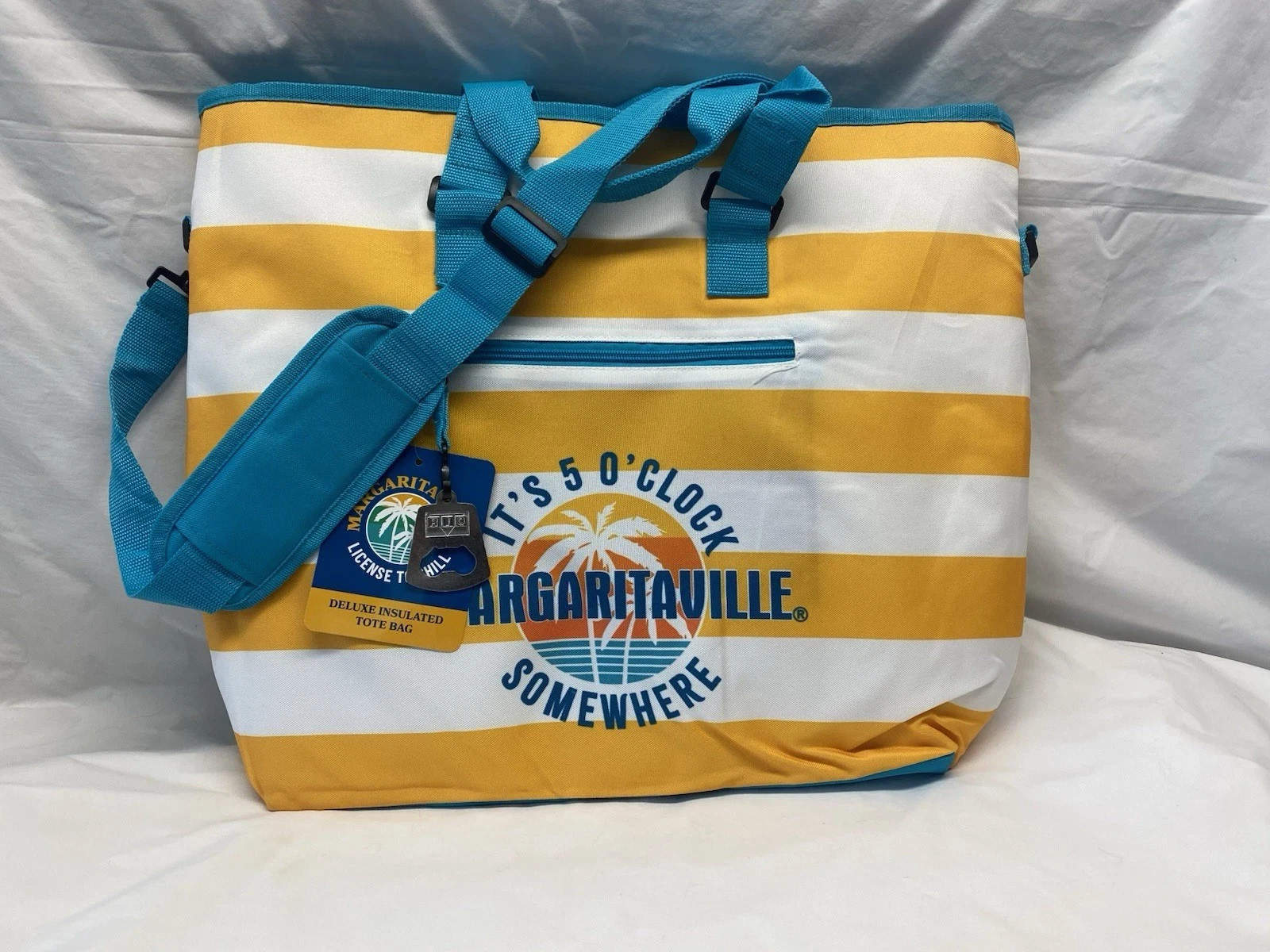 NWT Margaritaville XL Deluxe Insulated Tote Cooler Bag With Bottle Opener