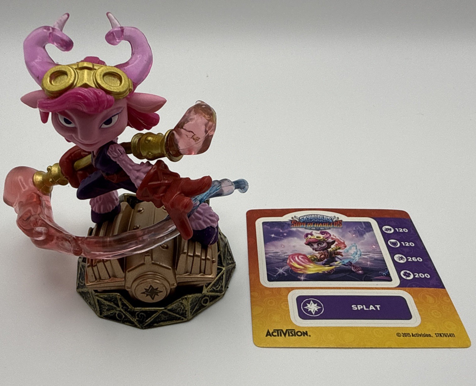 Activision Skylanders SuperChargers SPLAT Used w/ Card Sticker. Magic Warrior