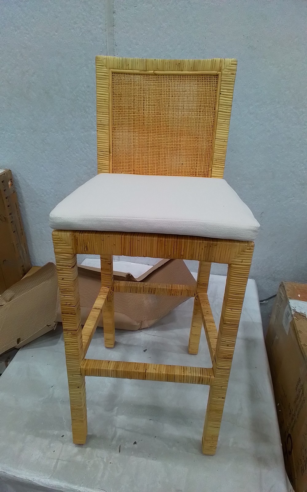 Safavieh TOJO CANE BAR STOOL W/ CUSHION, Reduced Price 2172761476 BST6503A