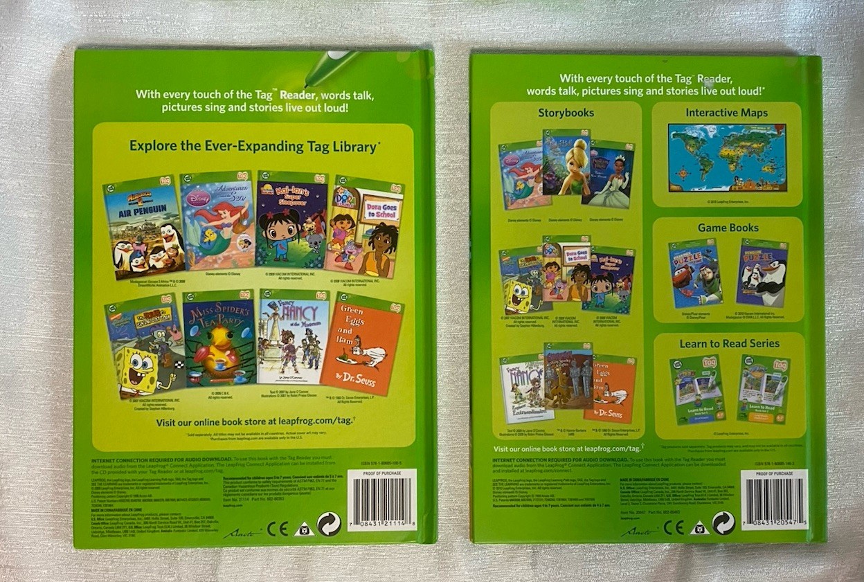9 LeapFrog Tag Reader Books Disney Pixar Ages 4-8