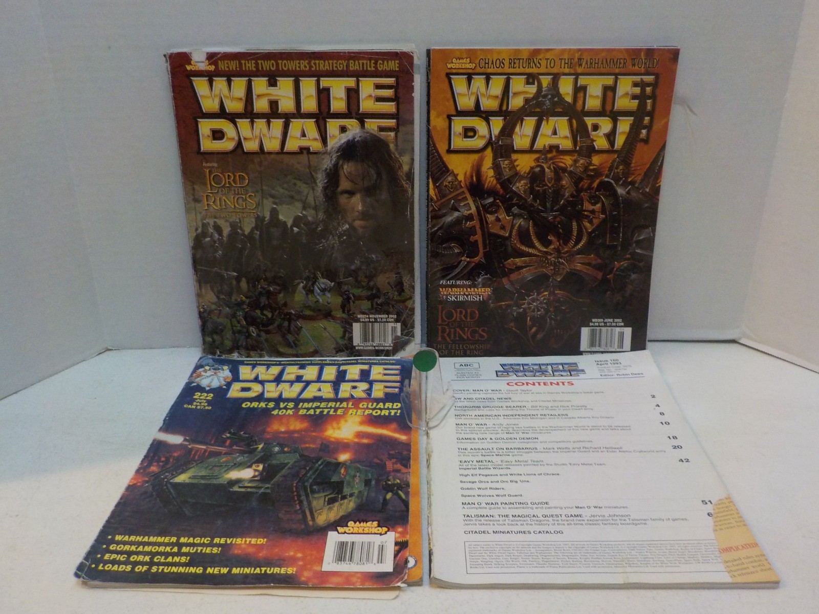 G619 White Dwarf Magazine Games Workshop lot 222 160 269 274