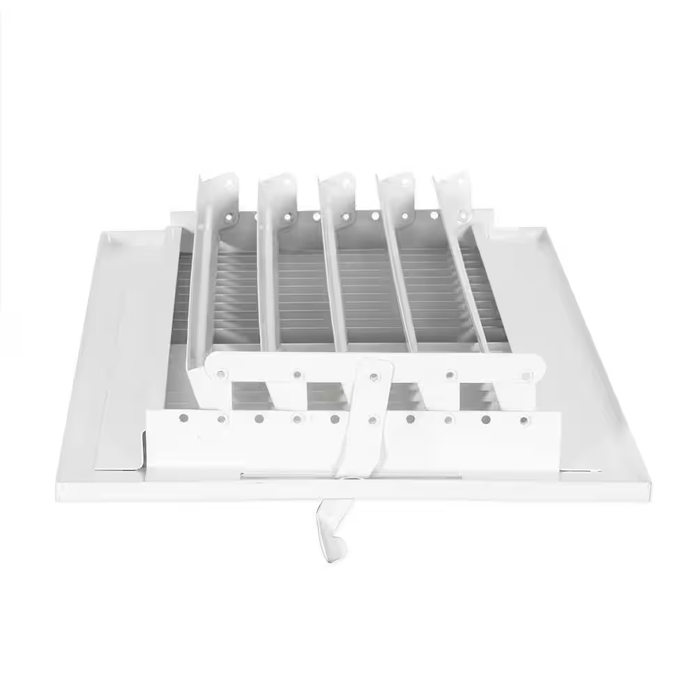 12 In. X 6 In. 2-Way Steel Wall/Ceiling Register, White