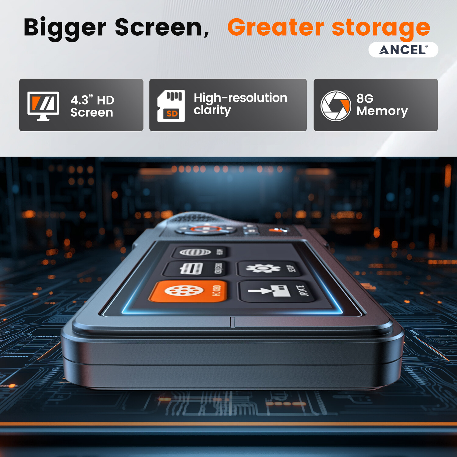ANCEL HD431 Heavy Duty Truck Diagnostic Scanner DPF Regen Tool OBD2 Code Reader