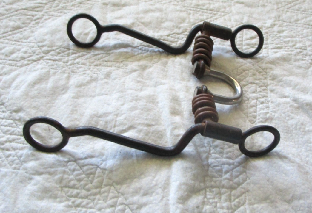 5" BROWN IRON LONG SHANK CORRECTION COPPER RING MOUTH WESTERN BIT