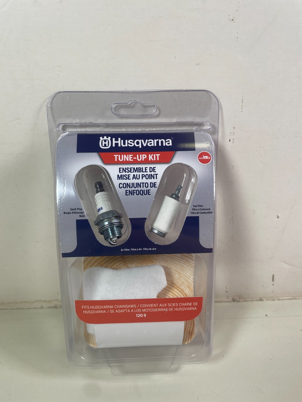 Husqvarna 120 II Series Chainsaw Tune Up Kit Spark Plug Fuel Filter 599334101