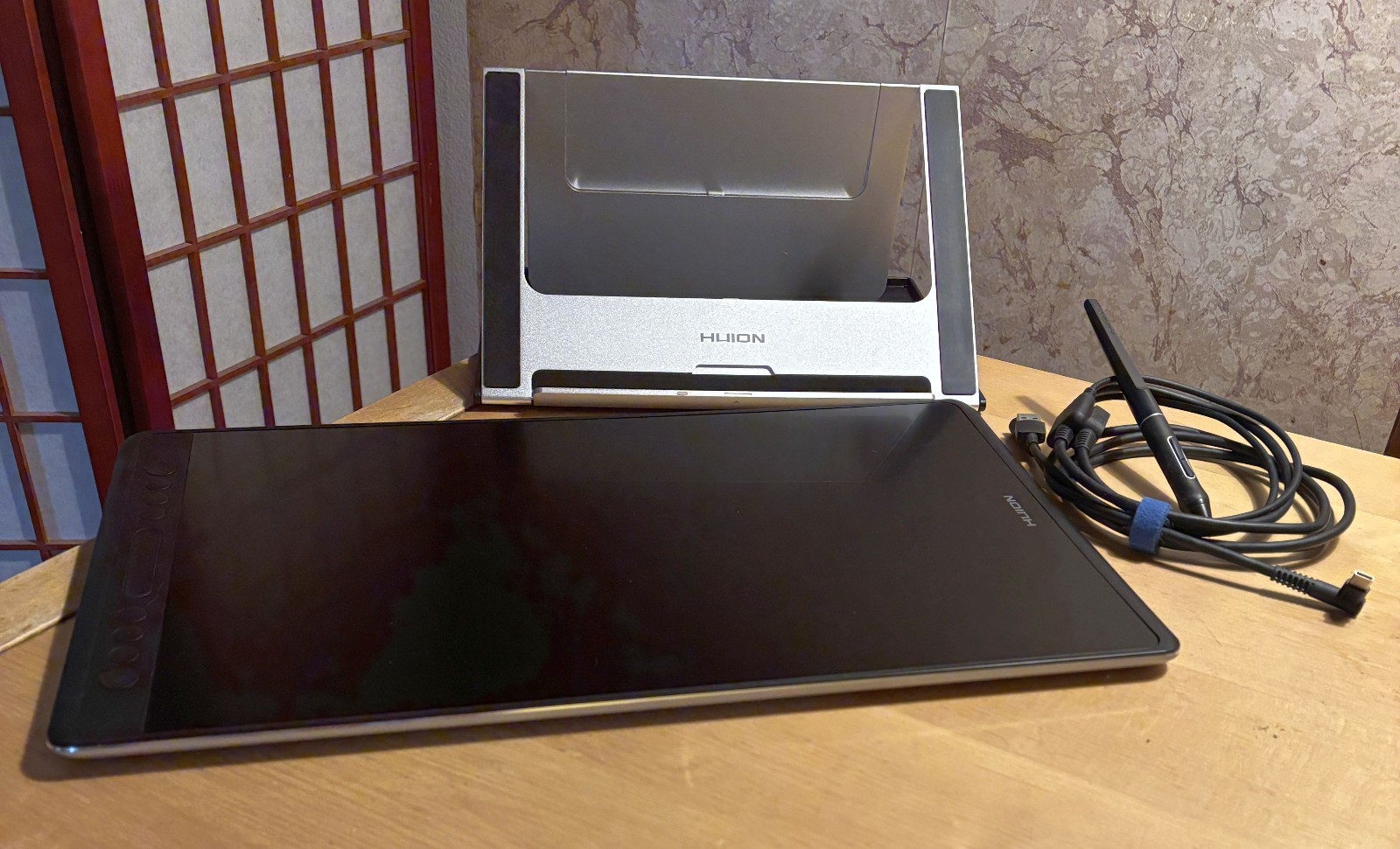 Huion Kamvas Pro 16 GT156 Drawing Tablet w Pen, 3-in-1 Cable (Needs 12V Adapter)