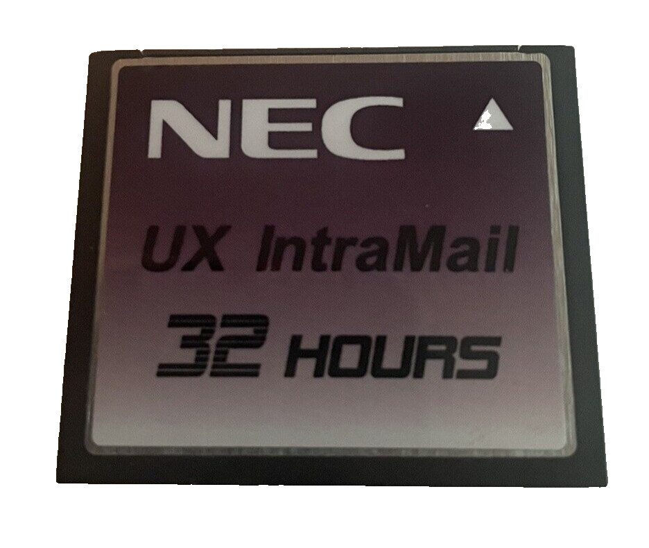 NEC 0910515 UX5000 Compact Flash UX IntraMail 4-Port 32-Hours V2.01 (G) Warranty