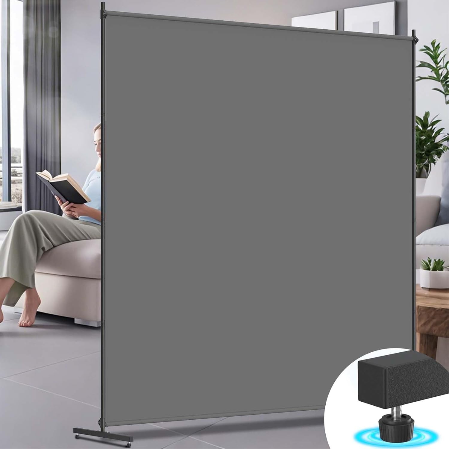 Room Divider 72x72Inch Large Single Panel Privacy Screen for Room Separation