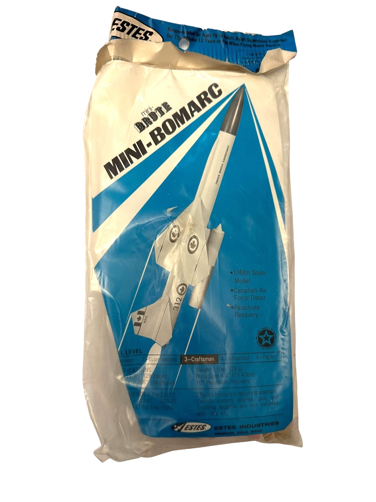 Estes Mini-Brute Mini Bomarc Flying Model Rocket Kit - #0805