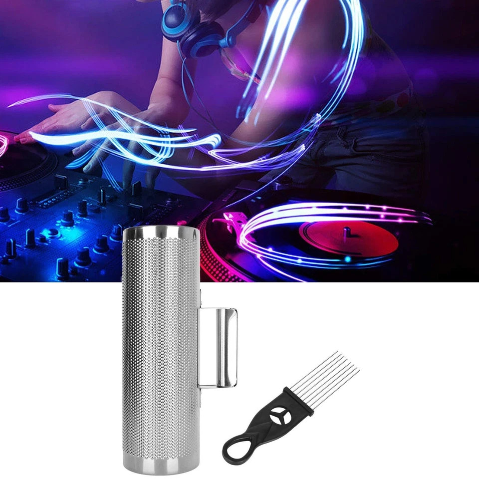 12" x 4" Metal Guiro Instrument with Scraper, Stainless Steel Guiro Shaker, S...