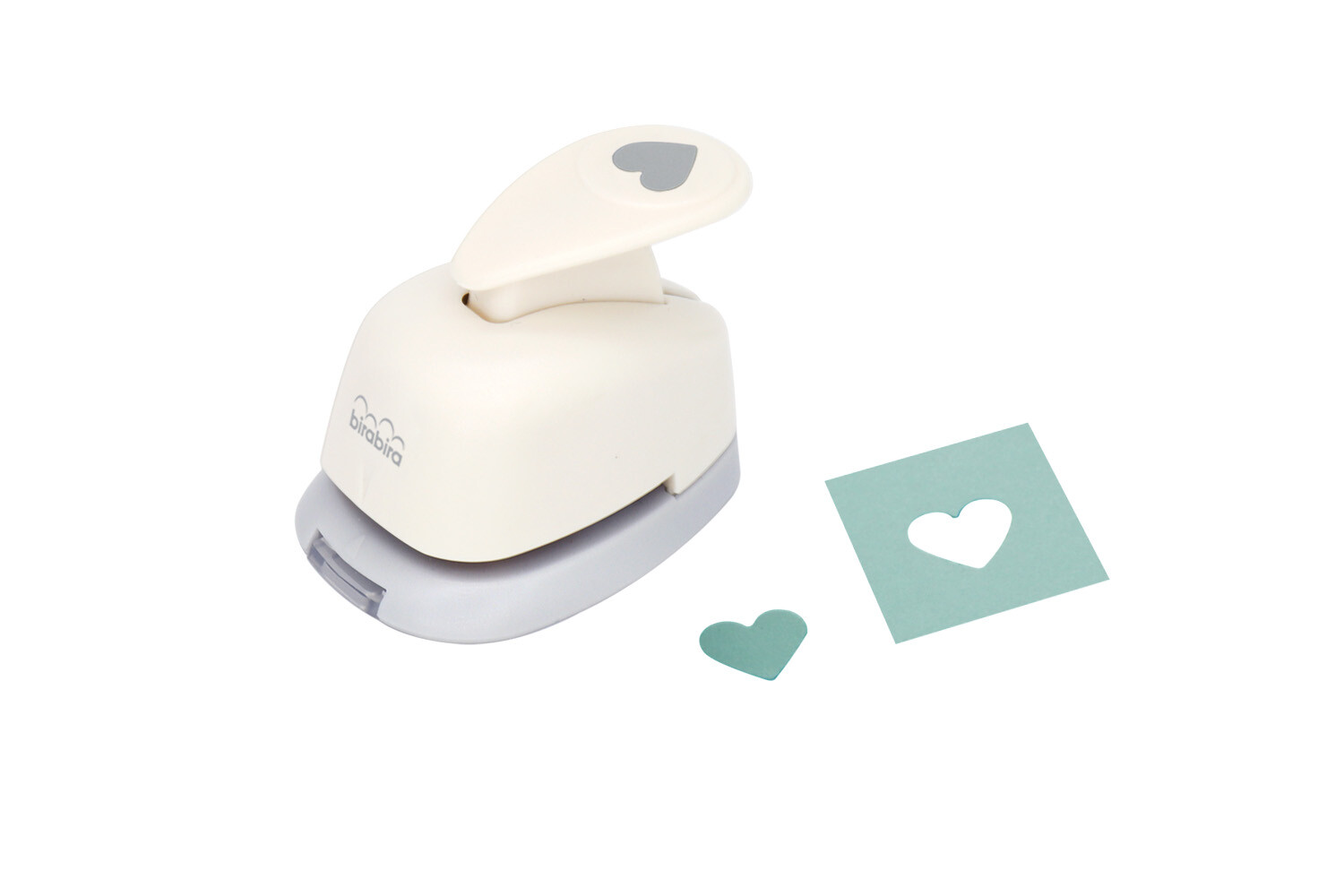 Bira Craft 3/8 inch Heart Shape Lever Action Craft Punch for Paper Crafting