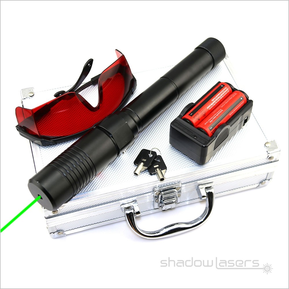 Adjustable Focus Laser Pointer 520nm-500 Visidle Beam Light Flashlight+Case US