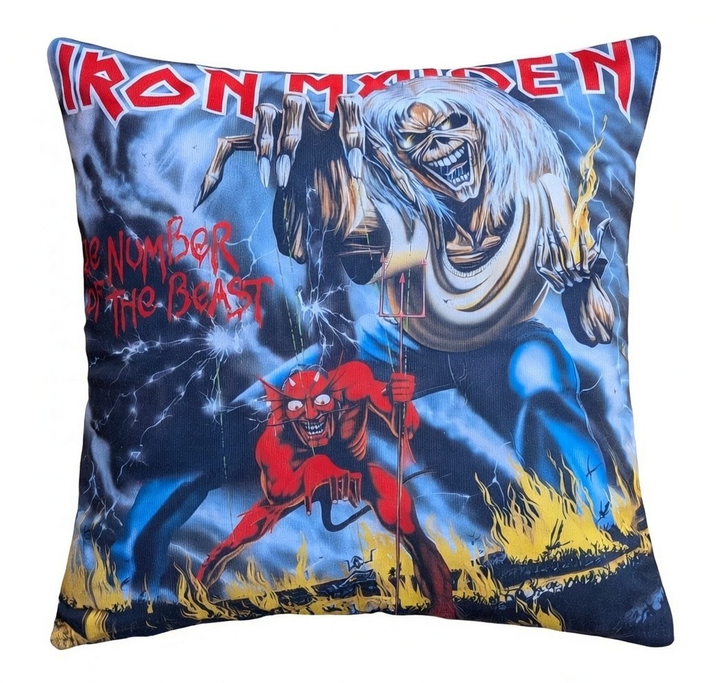 Iron Maiden Killers Number Of The Beast Pillow 18" x 18" Album Cover Series