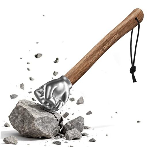 Fist Hammer Tool - 2 Lbs Iron Fist-Shaped Hammer, Hand Hammers with Wooden
