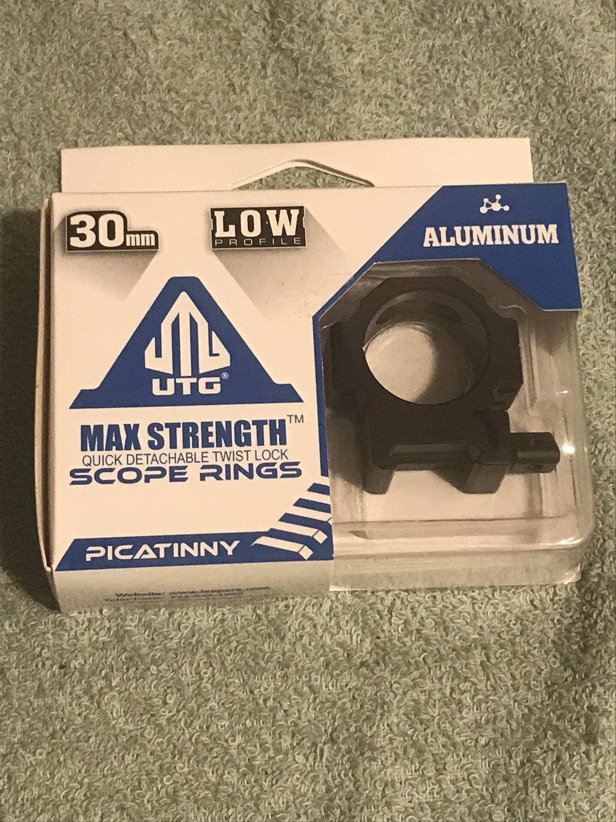NEW UTG 30mm LOW Profile Scope Rings QD Twist Lock Picatinny Black RG2W3104
