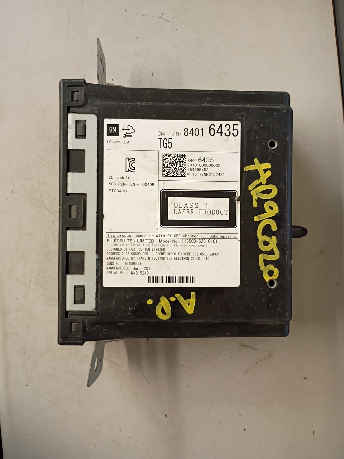 CD Player Assembly  OEM GM 2015-18 Silverado Sierra Escalade. S3 84016435